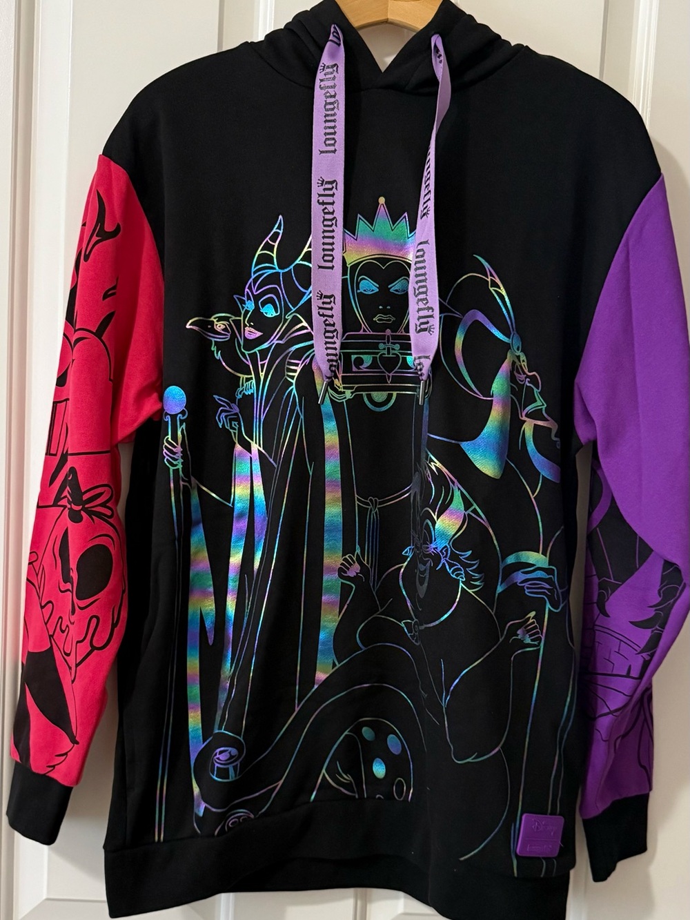 Loungefly  Disney  villains  oversized hoodie  unisex  sml